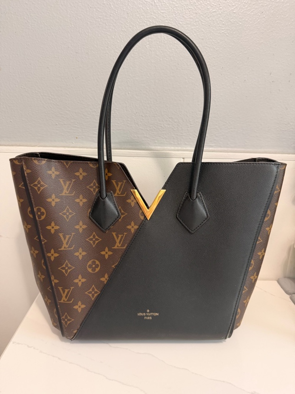 Louis Vuitton Black & Brown Monogram Kimono Tote